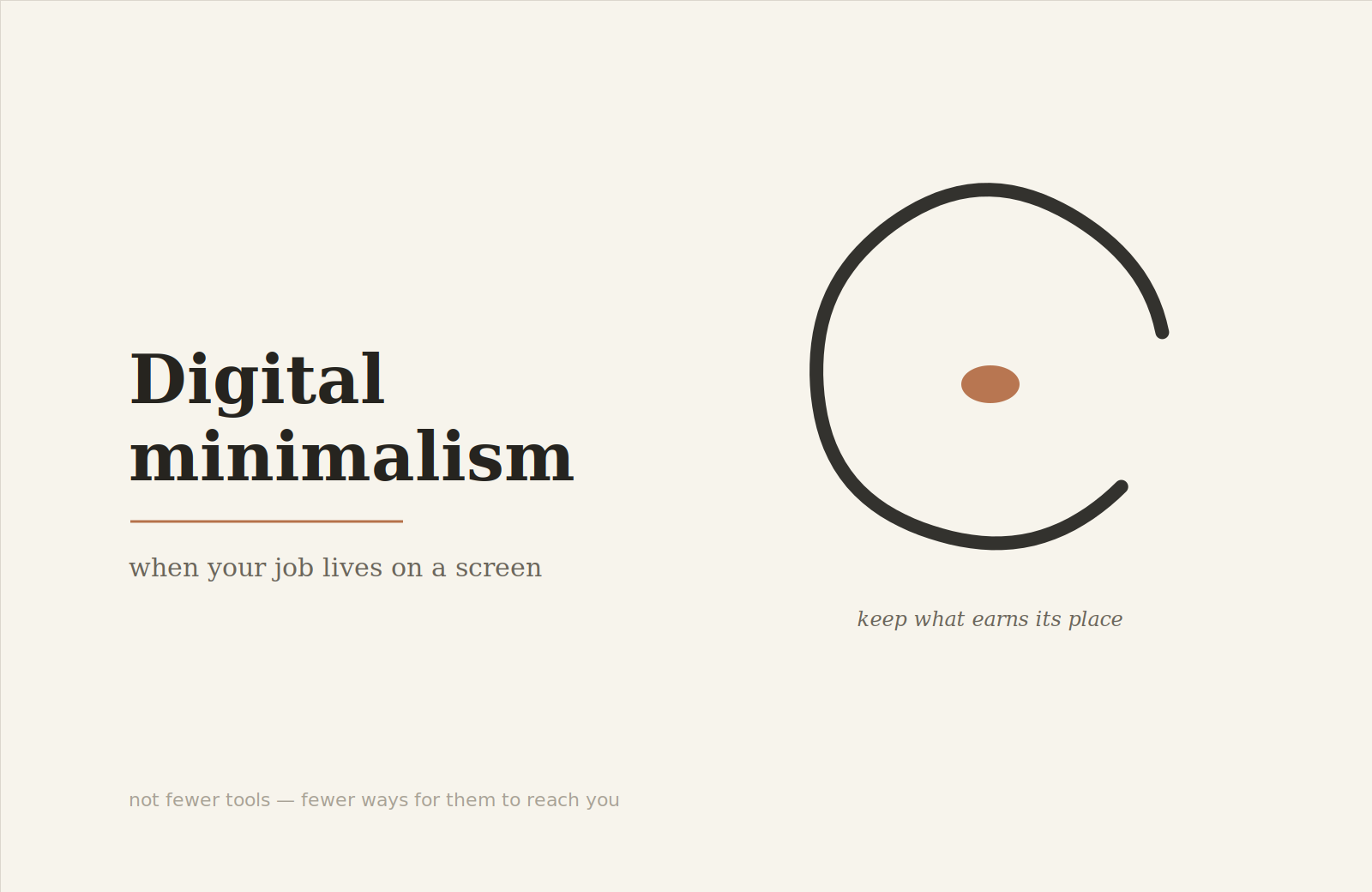 Digitaler Minimalismus, wenn dein Job am Bildschirm lebt