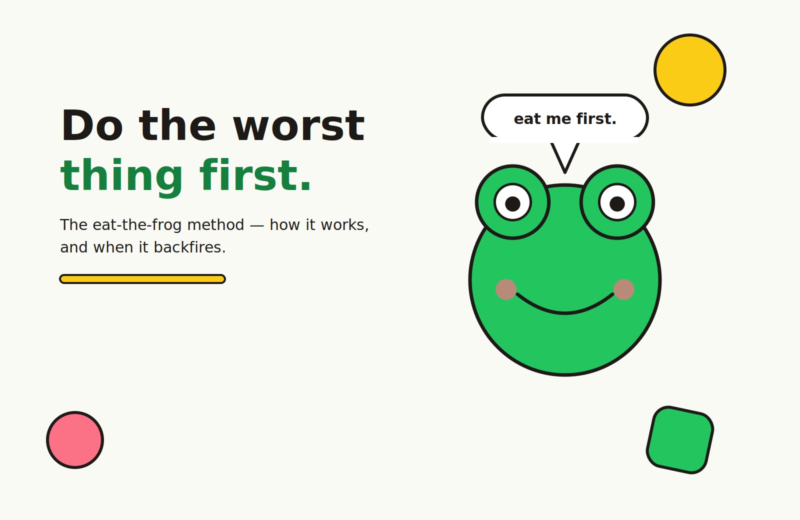 Eat the Frog: How It Works — and When It Backfires