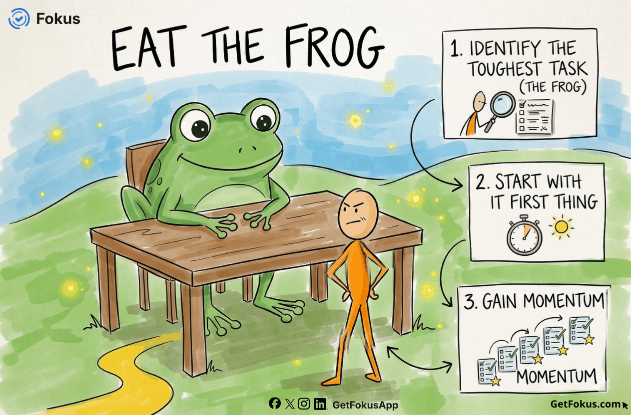Eat the Frog — ابدأ يومك بأصعب مهمة وأعلاها قيمة