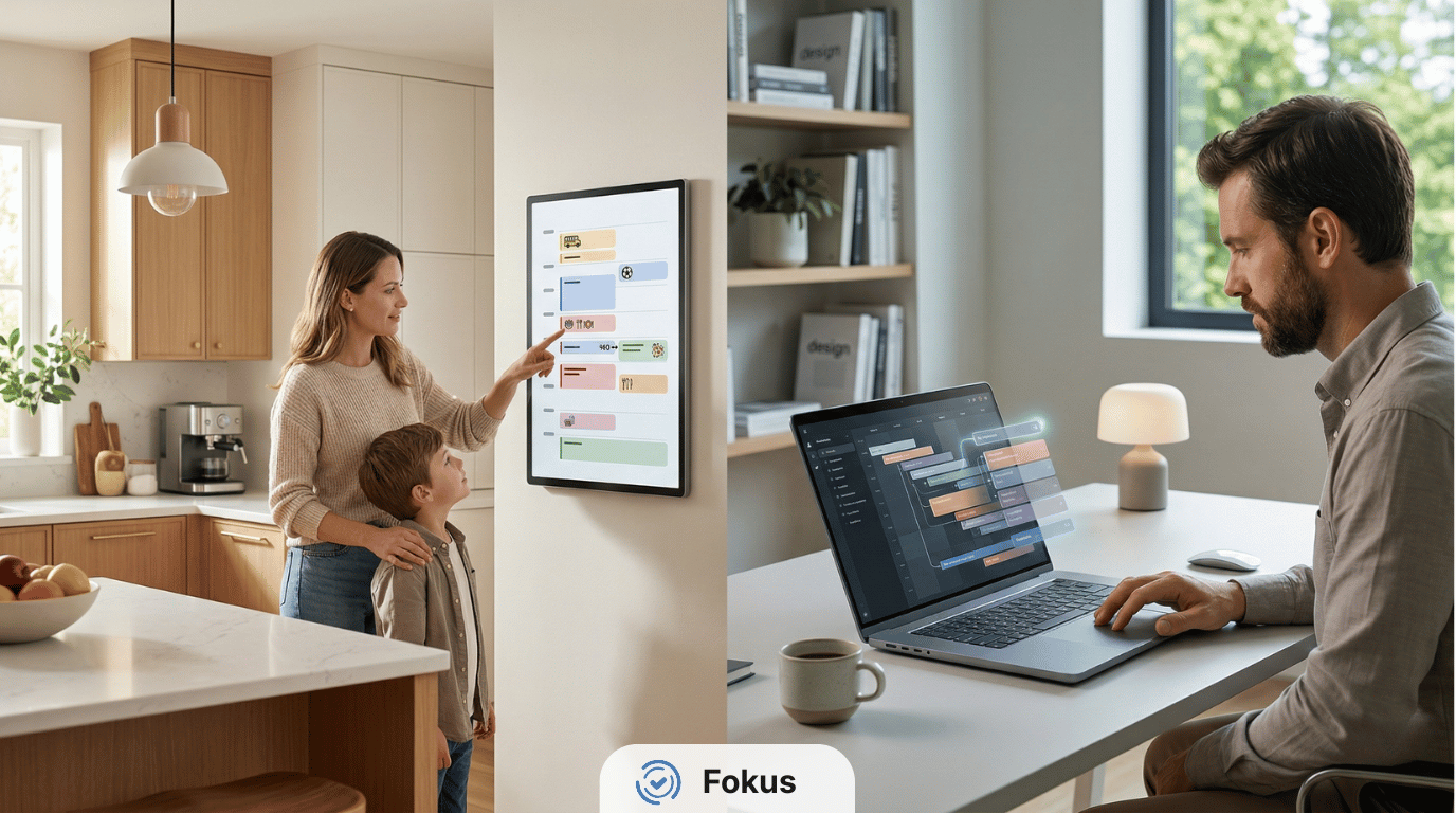 Smarter-Kalender-Guide: Wanddisplay vs. KI-Planungs-App
