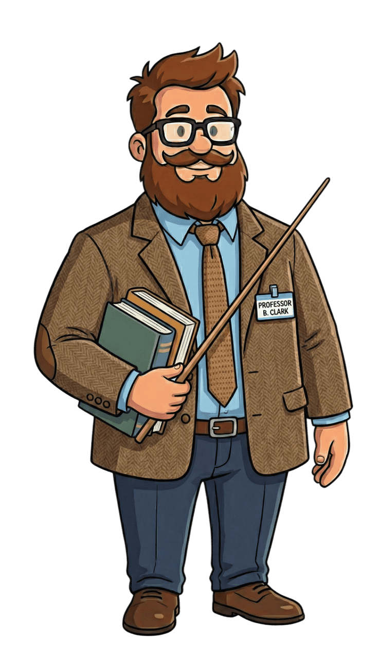 Professor planning teaching and research in Fokus
